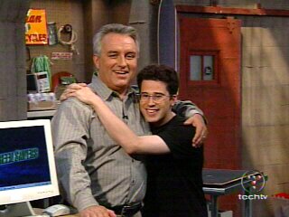 Chris Pirillo and Leo Laporte share a tender moment